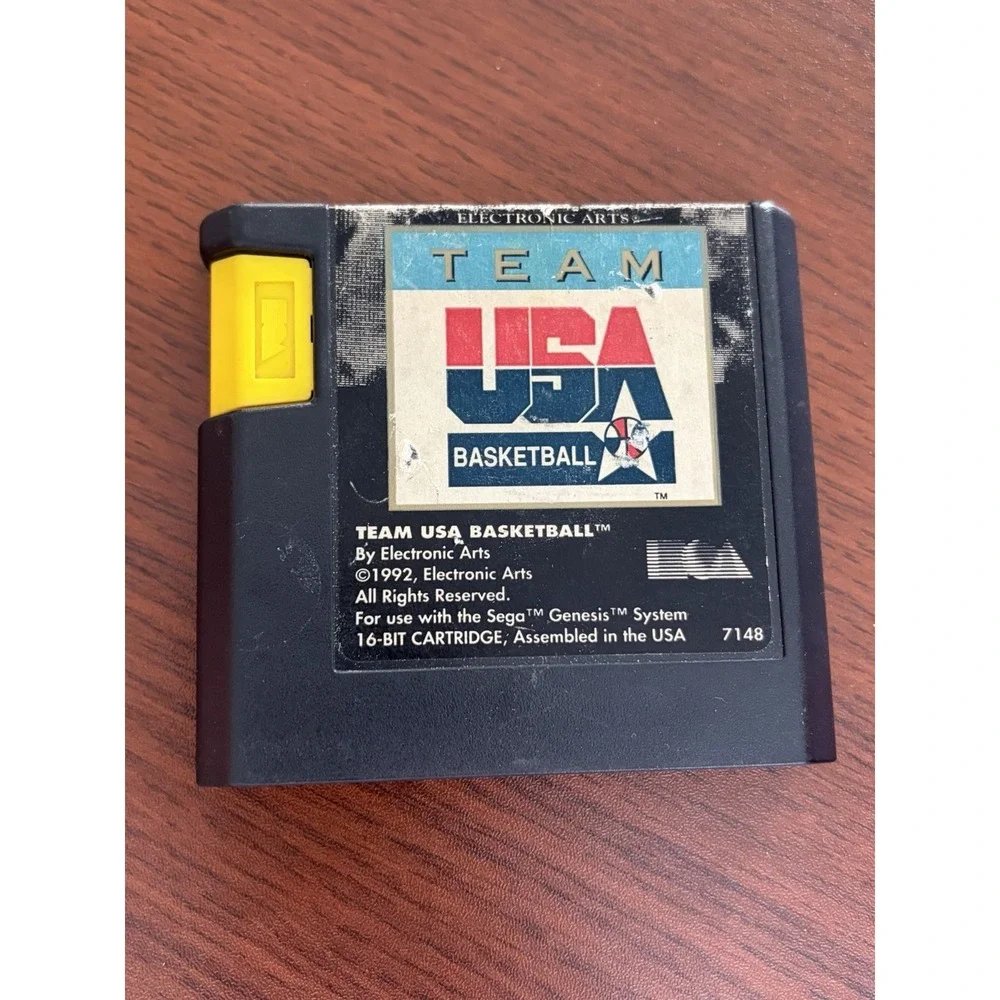 Team USA Basketball Sega Genesis Video Game Cartridge Only Tested Cleaned Works